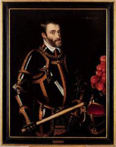 Keizer Karel V in harnas