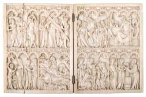 Tweeluikje met het leven van Christus